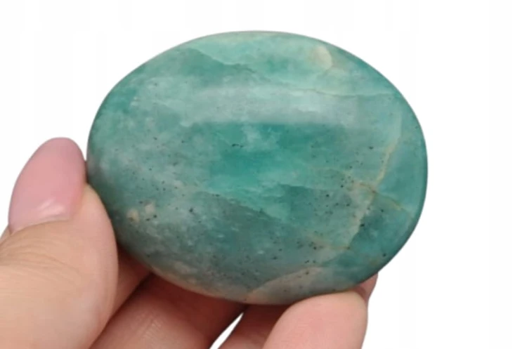* AMAZONIT MADAGASKAR SZLIFOWANY ZACHWYCAJĄCY MINERAŁ DO MASAŻU NR APG08 *