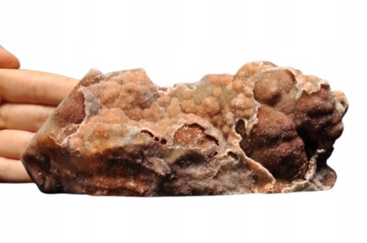 * KWARC RÓŻOWY Z AGATEM ŚLICZNY MINERAŁ DOSKONAŁY NA PREZENT NR 4 *