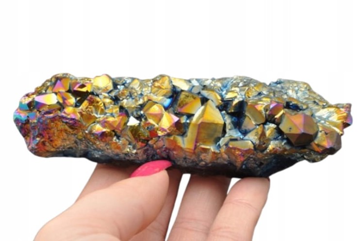 * KWARC TYTAN AURA BRAZYLIA DOBRA JAKOŚĆ NATURALNY MINERAŁ NR 18 *