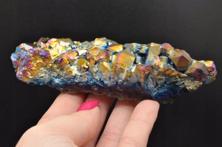 * KWARC TYTAN AURA BRAZYLIA DOBRA JAKOŚĆ NATURALNY MINERAŁ NR 18 *