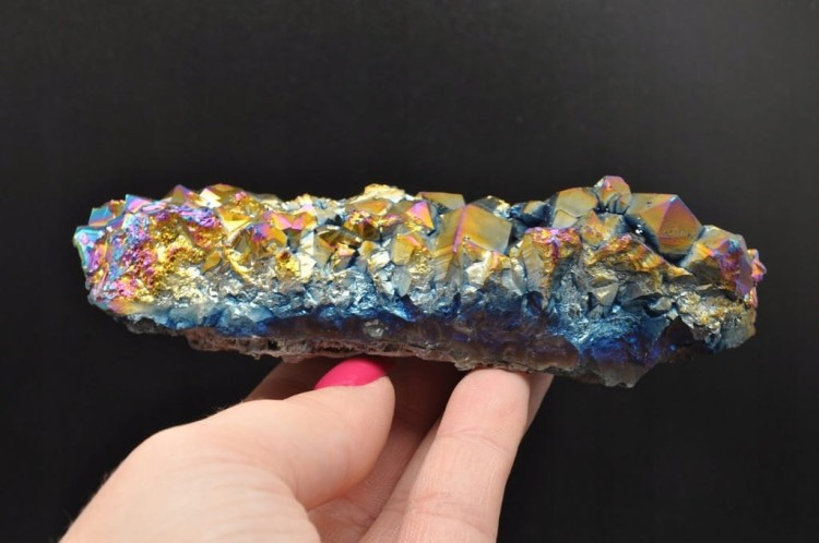 * KWARC TYTAN AURA BRAZYLIA DOBRA JAKOŚĆ NATURALNY MINERAŁ NR 18 *