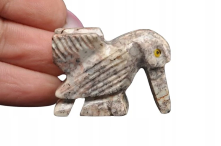 * STEATYT KAMIEŃ MYDLANY PERU FIGURKA PTAK ŚLICZNY JAKO OZDOBA NR 22 *