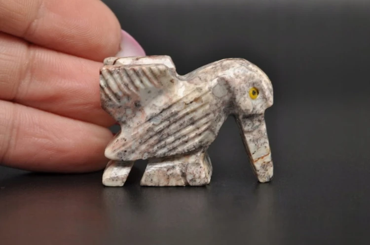 * STEATYT KAMIEŃ MYDLANY PERU FIGURKA PTAK ŚLICZNY JAKO OZDOBA NR 22 *