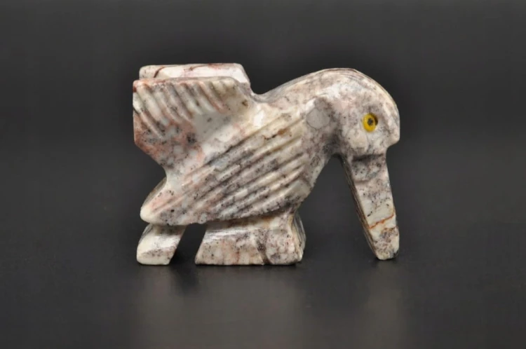 * STEATYT KAMIEŃ MYDLANY PERU FIGURKA PTAK ŚLICZNY JAKO OZDOBA NR 22 *