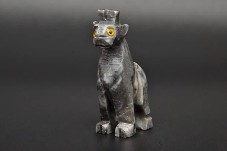 * STEATYT KAMIEŃ MYDLANY PERU FIGURKA ŻYRAFA SŁODKA POLEROWANA FIGURKA 17 *