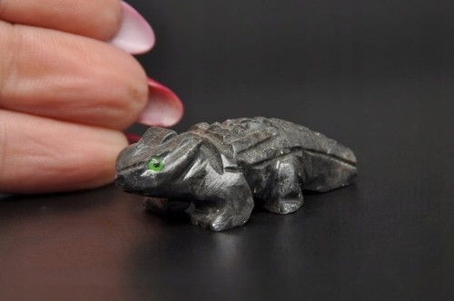 * STEATYT KAMIEŃ MYDLANY PERU FIGURKA JASZCZURKA WYJĄTKOWA DO OZDOBY NR 12