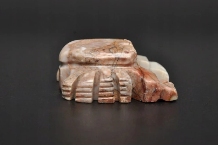 * STEATYT KAMIEŃ MYDLANY PERU FIGURKA KRAB SUPER BARWA MINERAŁ NR 8 *