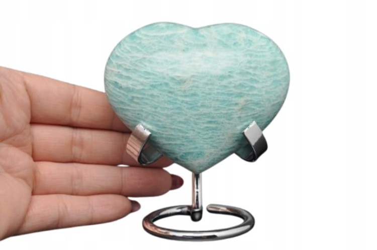 * AMAZONIT NATURALNY MINERAŁ ZJAWISKOWE SERCE DOSKONAŁE DO KOLEKCJI H28 *