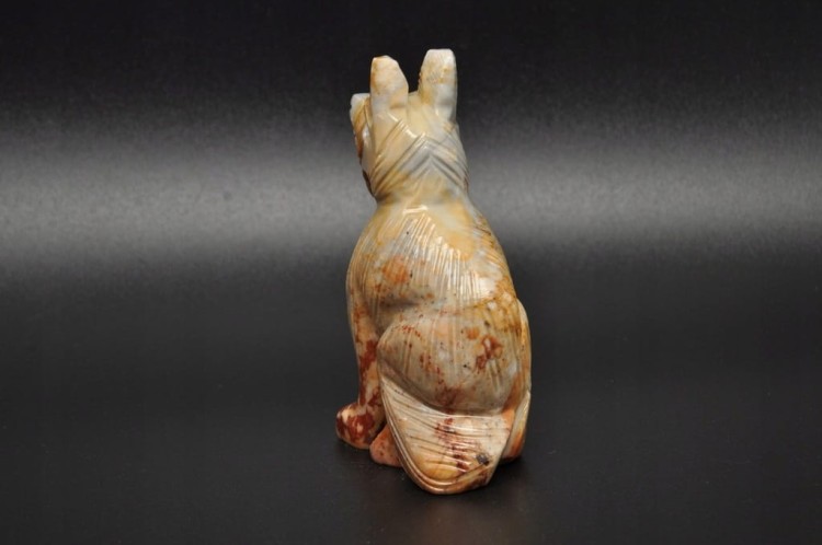 * STEATYT KAMIEŃ MYDLANY FIGURKA WILK PIES STOJĄCA DO DEKORACJI NR 2 *