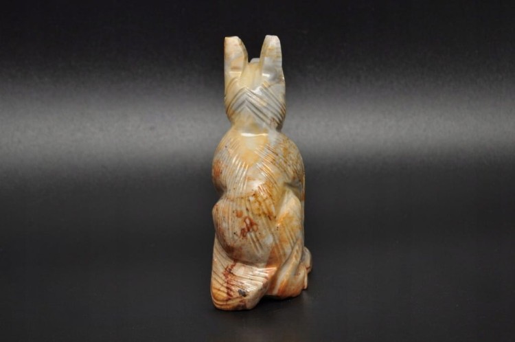 * STEATYT KAMIEŃ MYDLANY FIGURKA WILK PIES STOJĄCA DO DEKORACJI NR 2 *