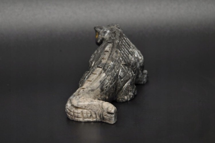 * STEATYT KAMIEŃ MYDLANY FIGURKA JASZCZURKA PRZEPIĘKNY OKAZ NR 7 *