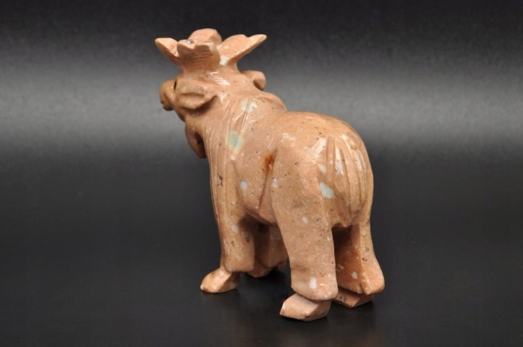 * STEATYT KAMIEŃ MYDLANY FIGURKA RENIFER JASNY KOLOR PIĘKNA OZDOBA NR 10 *