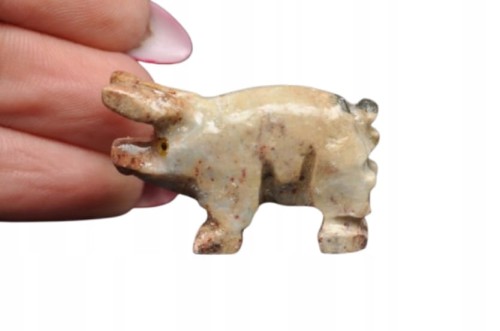 * STEATYT KAMIEŃ MYDLANY FIGURKA ŚWINIA UROCZA ŚWINKA DO KOLEKCJI NR 32 *