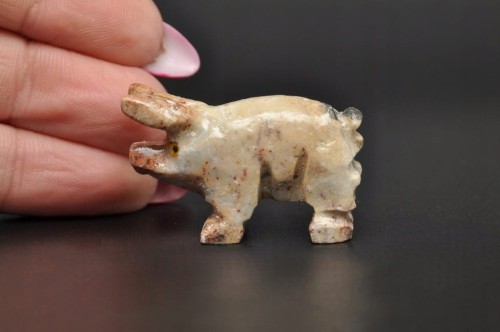 * STEATYT KAMIEŃ MYDLANY FIGURKA ŚWINIA UROCZA ŚWINKA DO KOLEKCJI NR 32 *