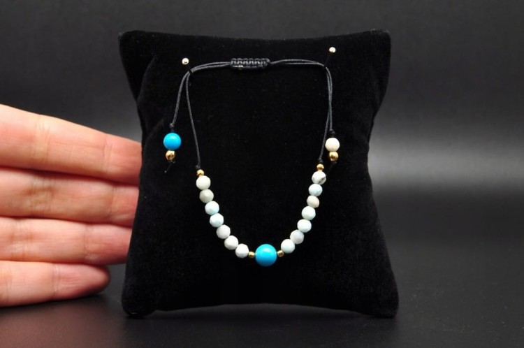 * TURKUS LARIMAR PRZEPIĘKNA BRANSOLETKA REGULOWANA DŁUGOŚĆ NR 25 *