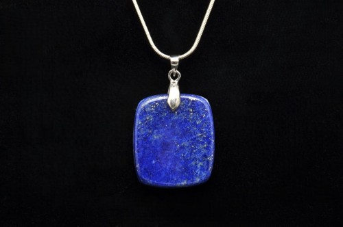 * LAPIS LAZULI WYJĄTKOWA ZAWIESZKA O GŁĘBOKIEJ NIEBIESKIEJ BARWIE NR 3 *