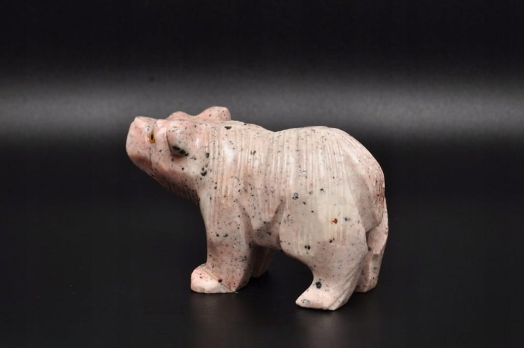 * STEATYT KAMIEŃ MYDLANY FIGURKA NIEDŹWIEDŹ JASNA BARWA EKSTRA JAKOŚĆ NR 3