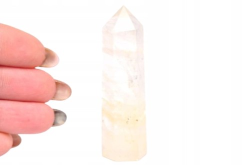 * KRYSZTAŁ GÓRSKI PRZEŹROCZYSTY MINERAŁ CZYSTY KAMIEŃ OBELISK WIEŻA NR 11 *
