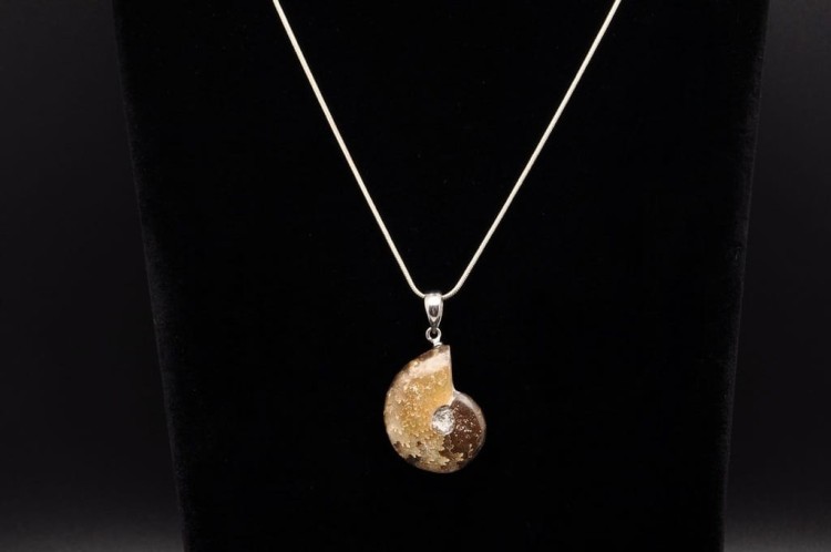 * AMONIT NATURALNA SKAMIENIAŁOŚĆ WZÓR ZAWIESZKA ELEGANCKA BIŻUTERIA 14 *
