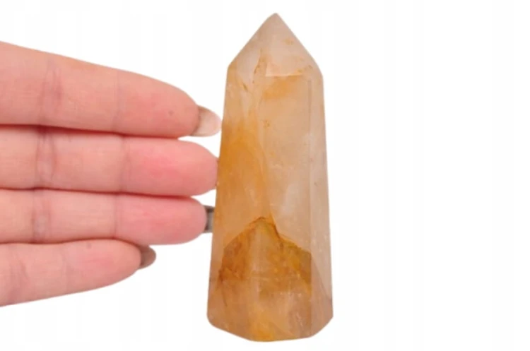 * KWARC Z LIMONITEM OBELISK SZLIFOWANA POLEROWANA WIEŻA ŚWIETNY POŁYSK NR 5