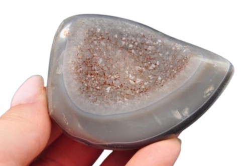 * AGAT Z AMETYSTEM MADAGASKAR CIEKAWY KOLOROWY MINERAŁ NATURALNY NR 4 *