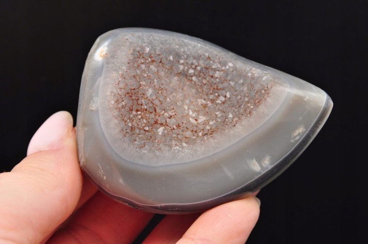 * AGAT Z AMETYSTEM MADAGASKAR CIEKAWY KOLOROWY MINERAŁ NATURALNY NR 4 *