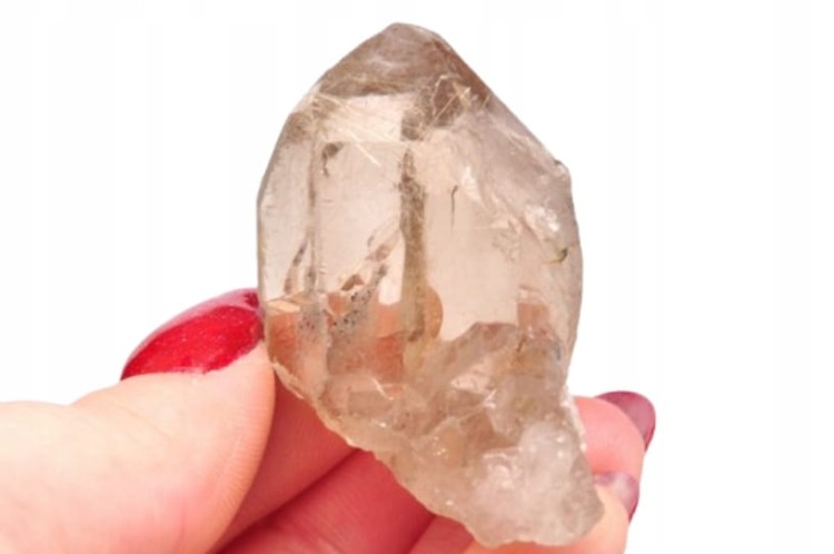 * KWARC Z RUTYLEM NATURALNY KAMIEŃ DOSKONAŁA JAKOŚĆ MINERAŁ NR 10 *