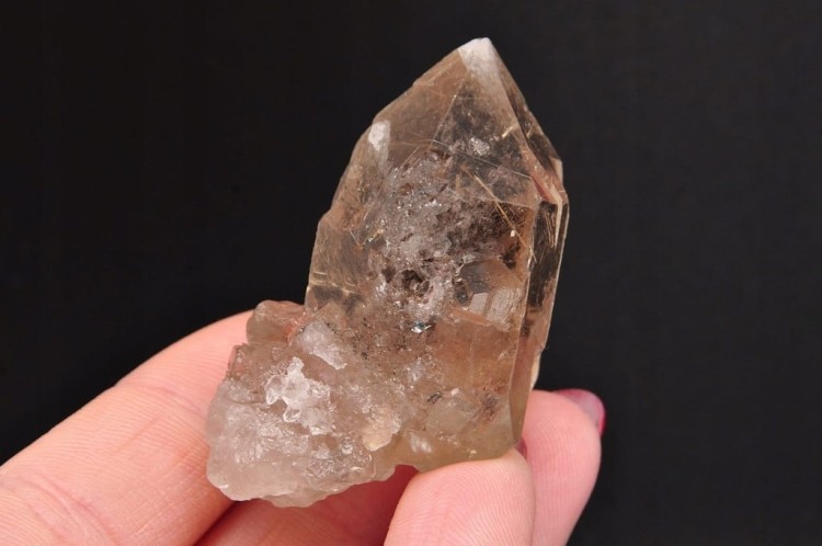 * KWARC Z RUTYLEM NATURALNY KAMIEŃ DOSKONAŁA JAKOŚĆ MINERAŁ NR 10 *