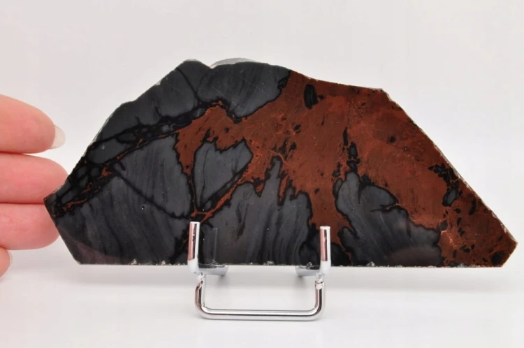 * OBSYDIAN MAHONIOWY ARMENIA PŁYTKA NATURALNY MINERAŁ ŚWIETNY POŁYSK NR 3 *