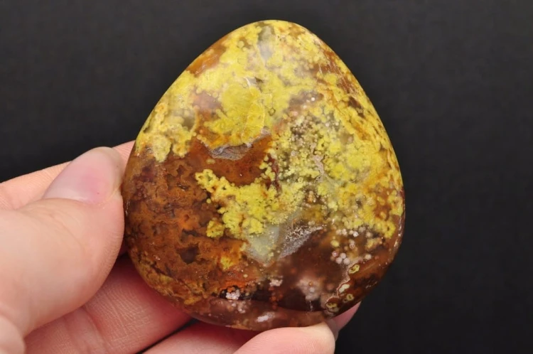 * OPAL ZIELONY PŁASKI MINERAŁ POLEROWANY SZLIFOWANY OKAZ NR 4 *