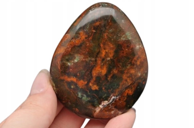 * CHRYZOOPAL OPAL PRAZOWY PŁASKI MINERAŁ BARDZO DOBRA JAKOŚĆ DO MASAŻU 1 *