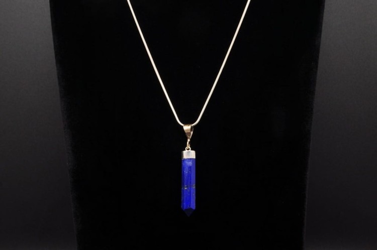 * LAPIS LAZULI SREBRO 925 ZAWIESZKA KAMIEŃ NATURALNY ELEGANCKA BIŻUTERIA 3