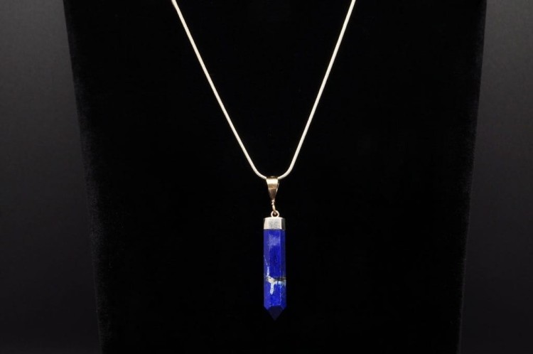 * LAPIS LAZULI SREBRO 925 ZAWIESZKA KAMIEŃ NATURALNY ELEGANCKA BIŻUTERIA 3