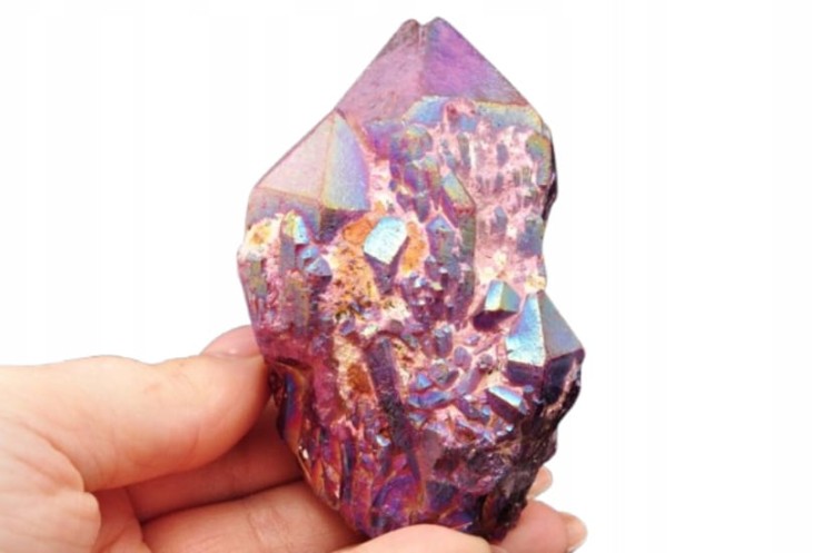 * KWARC FIOLETOWY KRYSZTAŁ GÓRSKI PURPLE AURA BRAZYLIA PIĘKNE KRYSZTAŁY 6 *