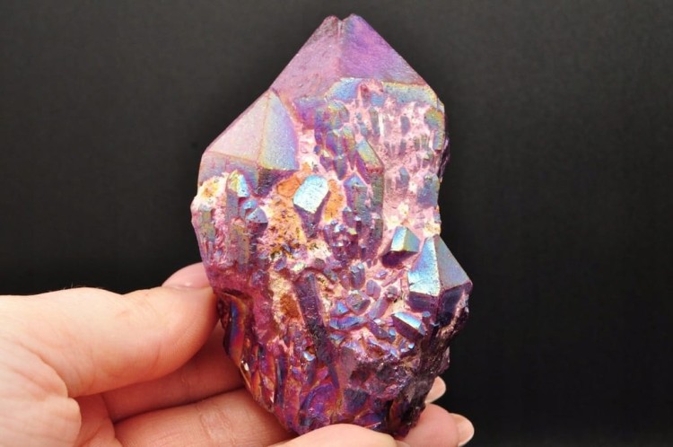 * KWARC FIOLETOWY KRYSZTAŁ GÓRSKI PURPLE AURA BRAZYLIA PIĘKNE KRYSZTAŁY 6 *