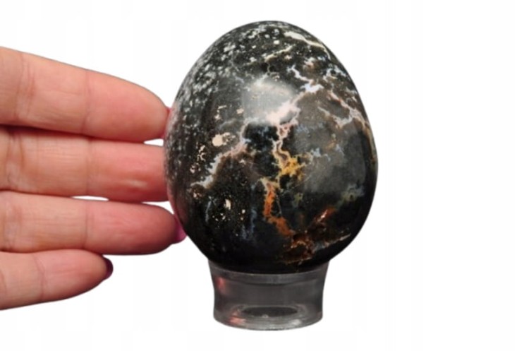* JASPIS OCEANICZNY ORBIKULARNY JAJKO IDEALNE DO DEKORACJI NR EGG27 *