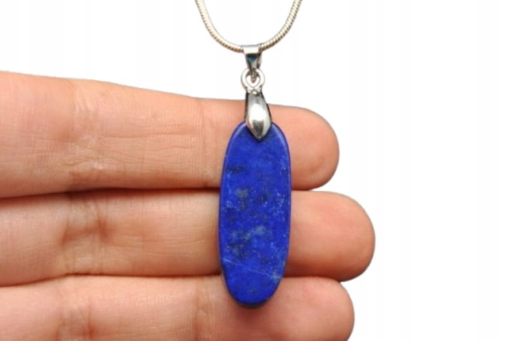 * LAPIS LAZULI WYJĄTKOWA ZAWIESZKA GŁĘBOKA BARWA NR 3 *