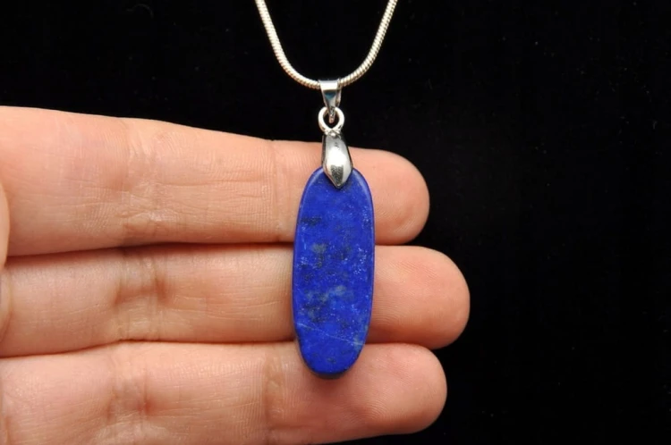 * LAPIS LAZULI WYJĄTKOWA ZAWIESZKA GŁĘBOKA BARWA NR 3 *