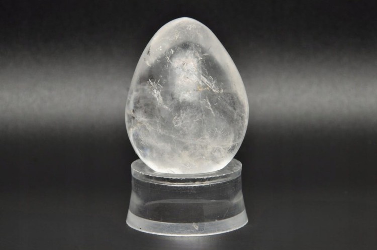 * KRYSZTAŁ GÓRSKI JAJKO MADAGASKAR CZYSTY OKAZ PIĘKNIE WYPOLEROWANY EGG57 *