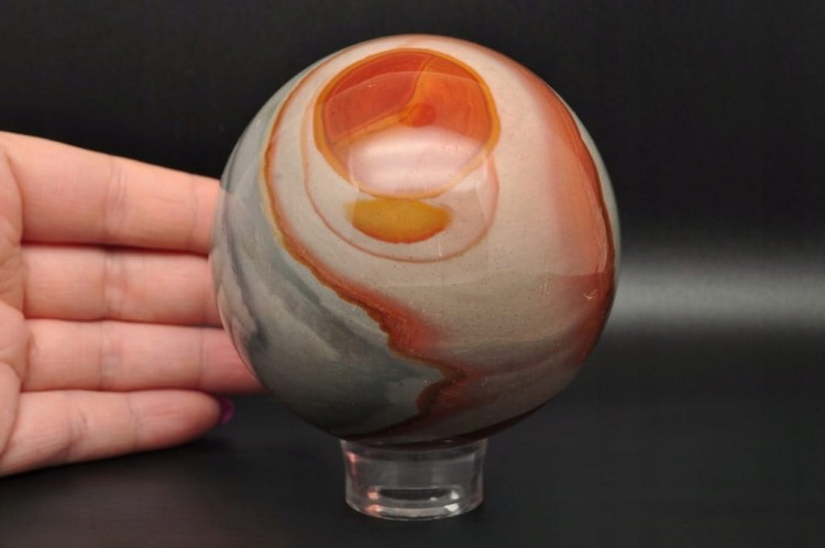 * JASPIS POLICHROMOWY KULA MINERAŁ NATURALNY ZJAWISKOWY WZÓR NR 1 *