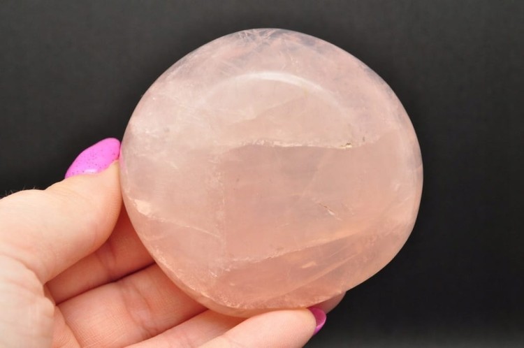 * KWARC RÓŻOWY POLEROWANA MAŁA MISKA PIĘKNY RÓŻOWY KOLOR OKAZ NR 4 *