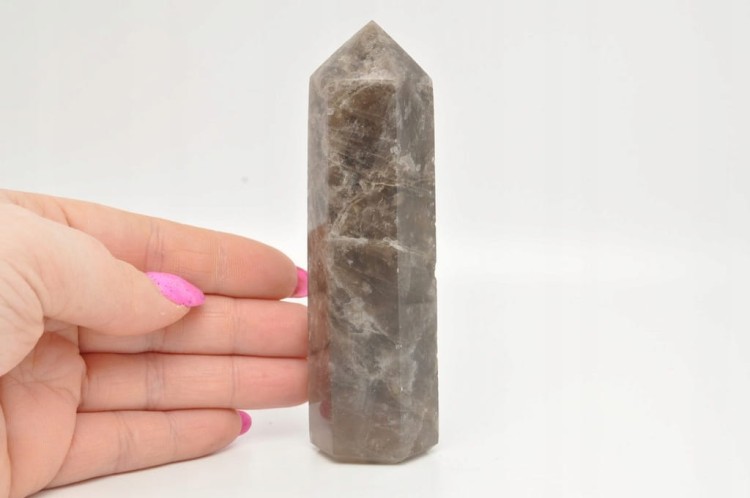 * KWARC DYMNY BRAZYLIA OBELISK PIĘKNA WIEŻA SZLIFOWANA KAMIEŃ NR 3 *