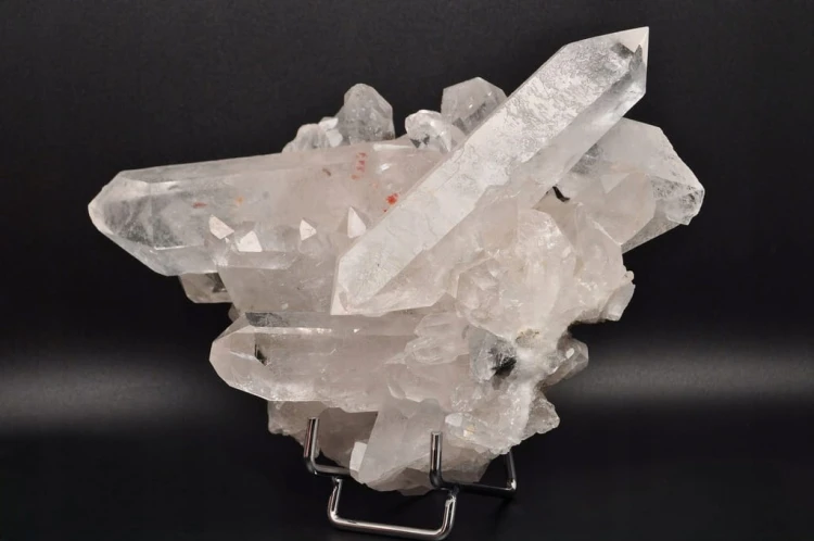 * KRYSZTAŁ GÓRSKI BRAZYLIA SUPER PRZEKRÓJ BEZBARWNY MINERAŁ SZCZOTKA NR 3