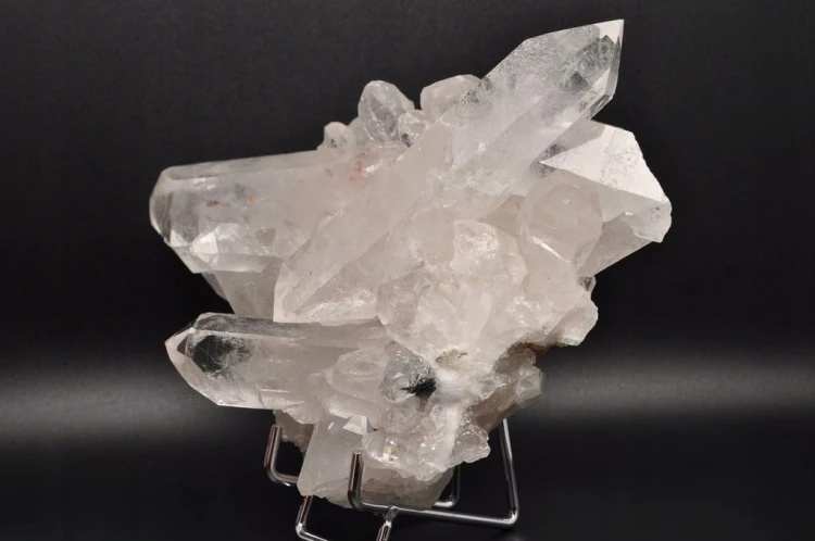 * KRYSZTAŁ GÓRSKI BRAZYLIA SUPER PRZEKRÓJ BEZBARWNY MINERAŁ SZCZOTKA NR 3