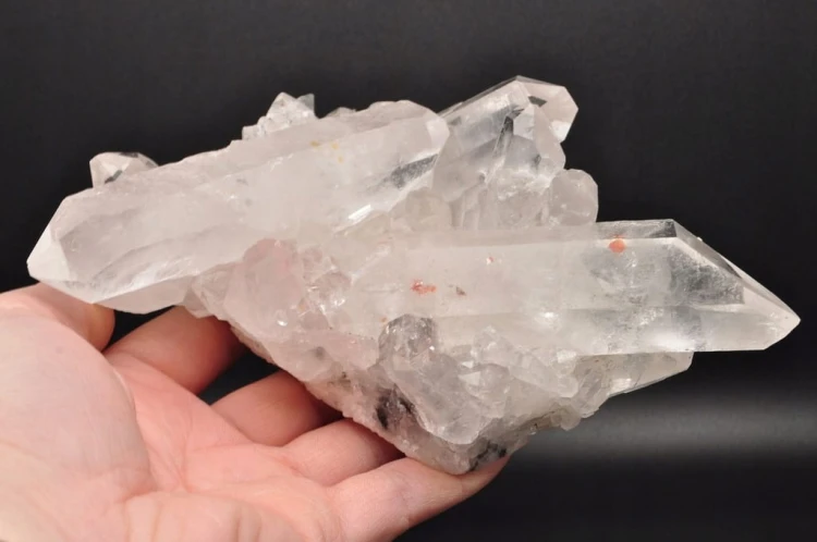 * KRYSZTAŁ GÓRSKI BRAZYLIA SUPER PRZEKRÓJ BEZBARWNY MINERAŁ SZCZOTKA NR 3