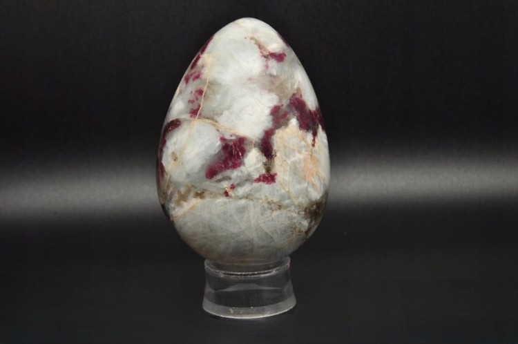 * TURMALIN RÓŻOWY RUBELLIT JAJKO NATURALNY MINERAŁ ŁADNY POLER EGG101 *