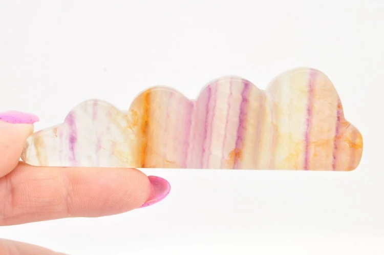 * FLUORYT MADAGASKAR CHMURKA CUDOWNY PRZEKRÓJ ŚLICZNY MINERAŁ NR 1 *