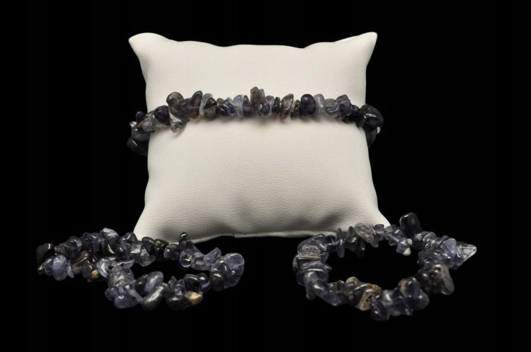 * LOLIT IOLIT KORDIERYT RZADKI MINERAŁ PRZEPIĘKNA BARWA BRANSOLETKA *