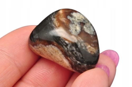 * AGAT SARDONYKS SARDONYX BRAZYLIA KAMIEŃ CIEKAWY WZÓR SUPER POŁYSK NR 8 *