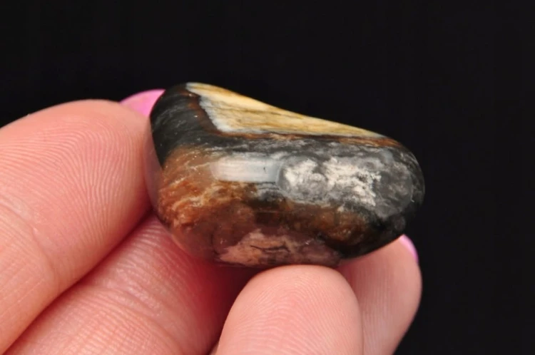* AGAT SARDONYKS SARDONYX BRAZYLIA KAMIEŃ CIEKAWY WZÓR SUPER POŁYSK NR 8 *